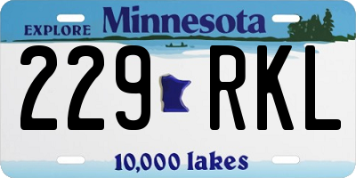 MN license plate 229RKL