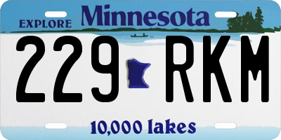 MN license plate 229RKM