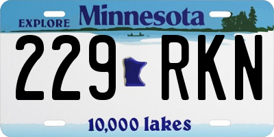 MN license plate 229RKN