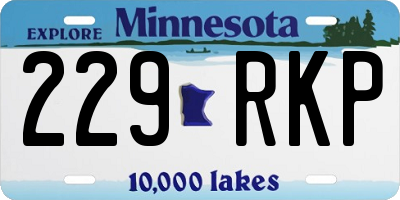 MN license plate 229RKP