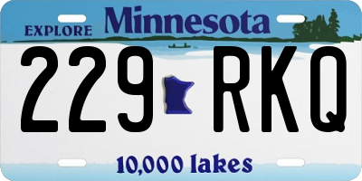 MN license plate 229RKQ