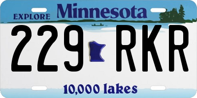MN license plate 229RKR