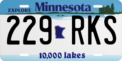 MN license plate 229RKS