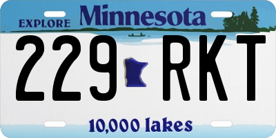 MN license plate 229RKT