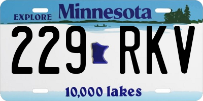 MN license plate 229RKV