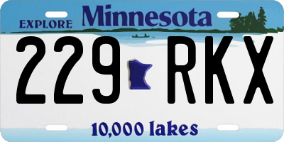 MN license plate 229RKX