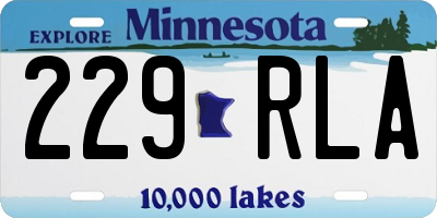 MN license plate 229RLA