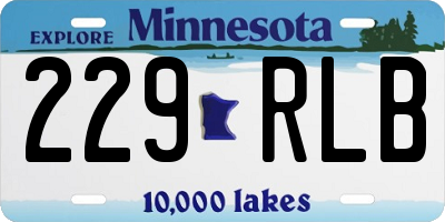 MN license plate 229RLB