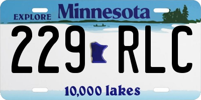 MN license plate 229RLC