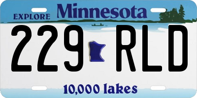 MN license plate 229RLD