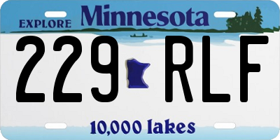 MN license plate 229RLF