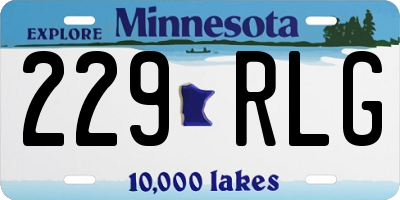 MN license plate 229RLG