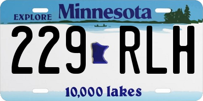 MN license plate 229RLH
