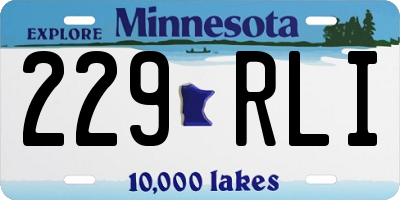 MN license plate 229RLI