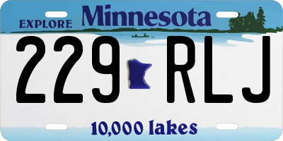 MN license plate 229RLJ