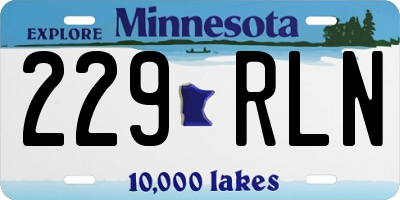 MN license plate 229RLN