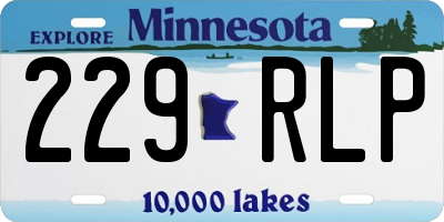 MN license plate 229RLP