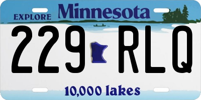 MN license plate 229RLQ