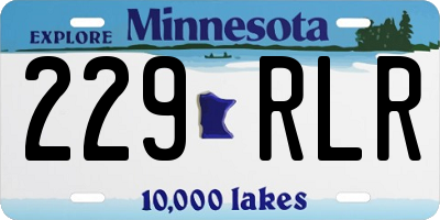 MN license plate 229RLR