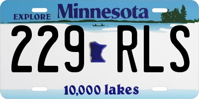 MN license plate 229RLS