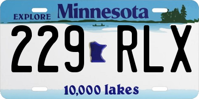 MN license plate 229RLX