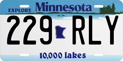 MN license plate 229RLY