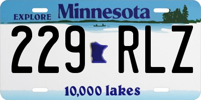 MN license plate 229RLZ