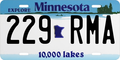 MN license plate 229RMA