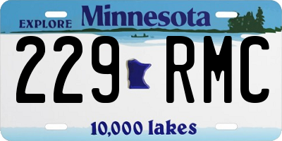 MN license plate 229RMC