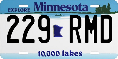 MN license plate 229RMD