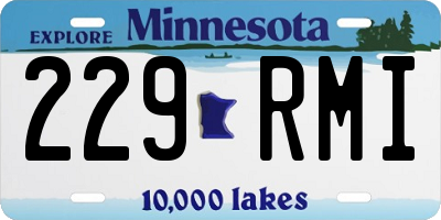 MN license plate 229RMI