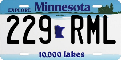 MN license plate 229RML