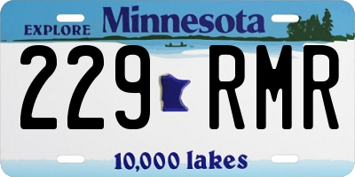 MN license plate 229RMR