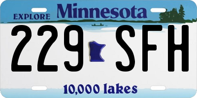 MN license plate 229SFH