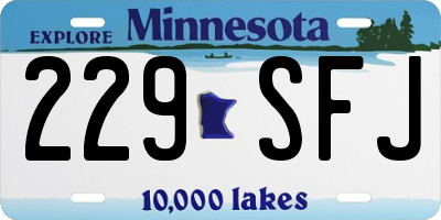 MN license plate 229SFJ