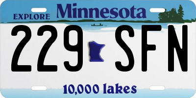 MN license plate 229SFN