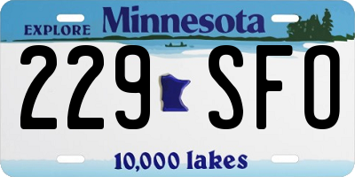 MN license plate 229SFO