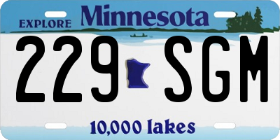 MN license plate 229SGM