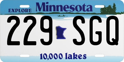 MN license plate 229SGQ