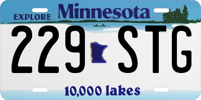 MN license plate 229STG