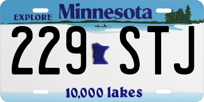 MN license plate 229STJ