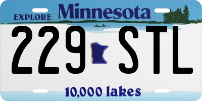 MN license plate 229STL