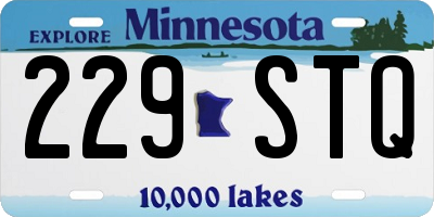 MN license plate 229STQ