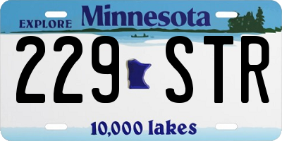 MN license plate 229STR