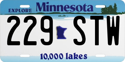 MN license plate 229STW