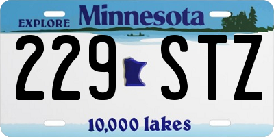 MN license plate 229STZ
