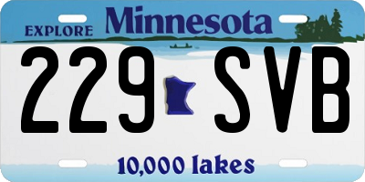 MN license plate 229SVB