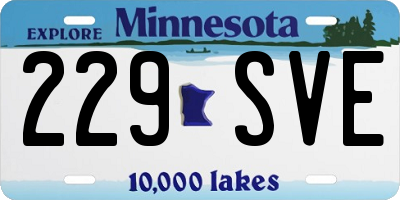 MN license plate 229SVE