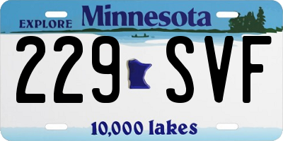 MN license plate 229SVF