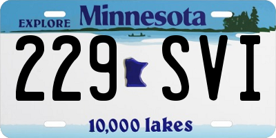 MN license plate 229SVI